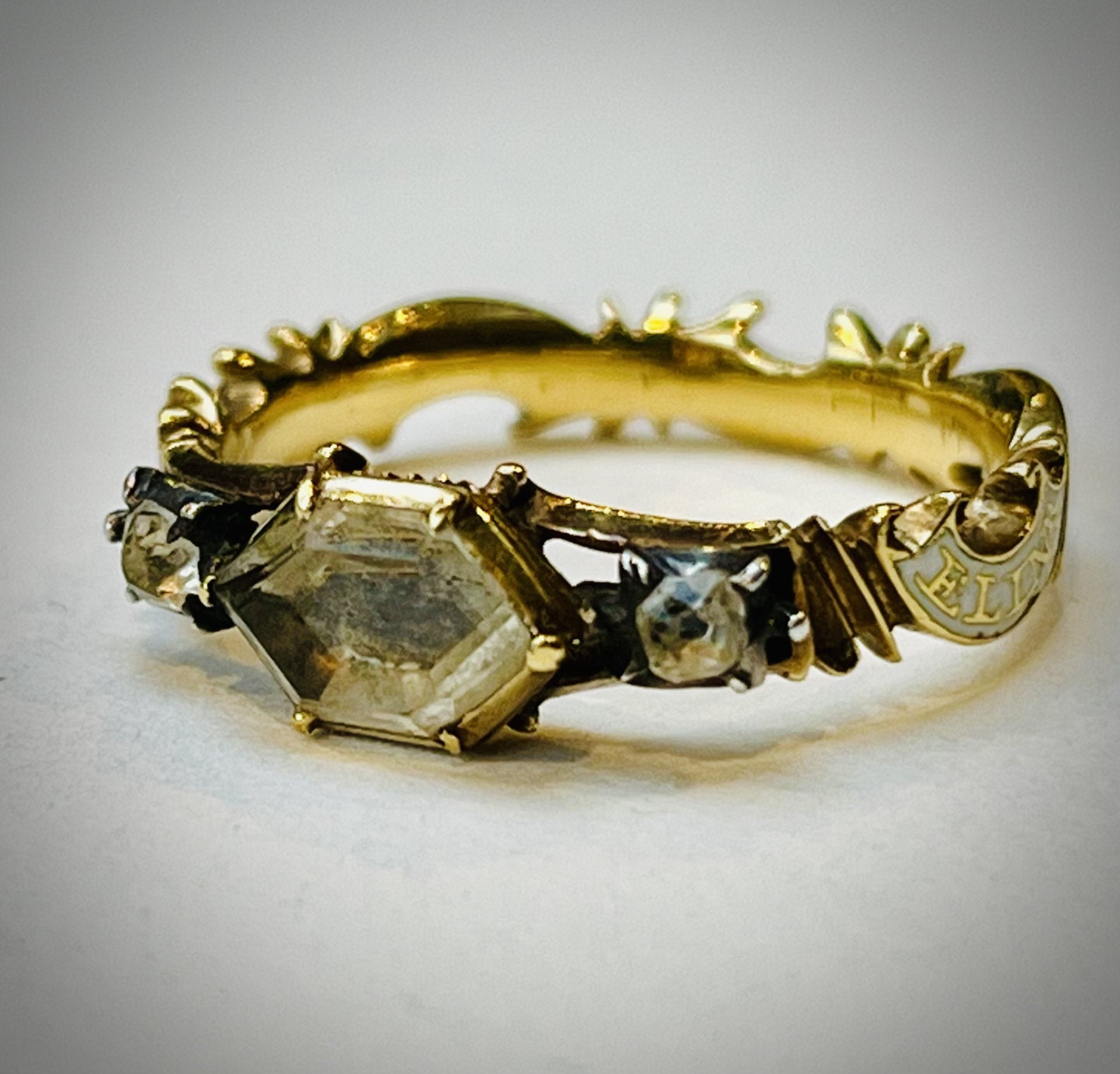 Enamel Memorial Rings Memorial Ring Georgian Enamel Ring Georgian